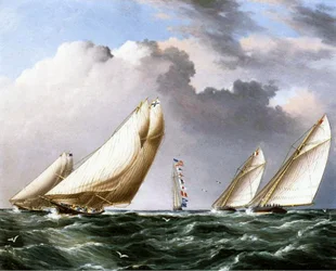 Yates americanos en carrera, c.1875